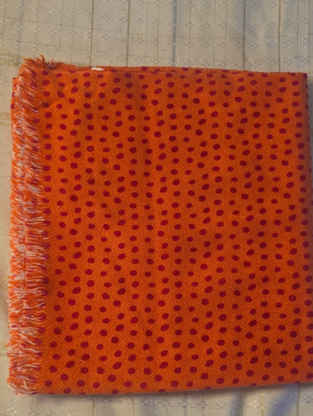 Vera Bradley Coral Meadow Reversible Scarf, Orange Polka Dot - Picture 4 of 5